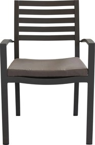 DEXTER - set tavolo in alluminio cm 200/300 x 100 x 74 h con 6 sedie e 2 poltrone Dexter