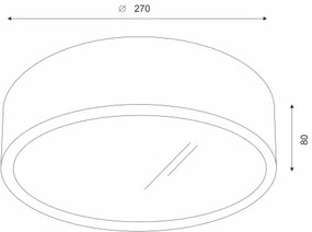 Brilagi - Lampada LED da soffitto CARVALHO 1xE27/60W/230V noce 27 cm