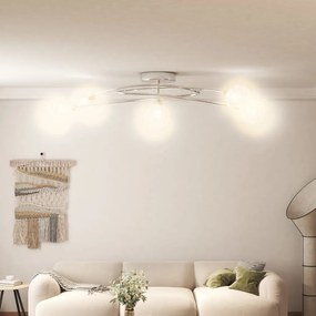 Lampada Da Soffitto Con Paralumi İn Rete Per 5 Luci Led G9 /