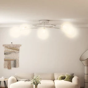 Lampada Da Soffitto Con Paralumi İn Rete Per 5 Luci Led G9 /