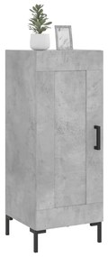 Credenza grigio cemento 34,5x34x90 cm in legno multistrato