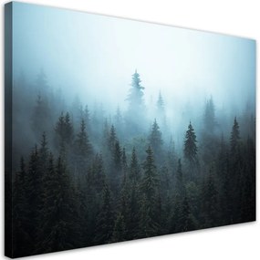 Quadro su tela, Foresta nella nebbia  Dimensioni 90x60