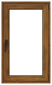 Finestra in PVC Rovere dorato L 60 x H 100 cm, 1 anta apertura a destra