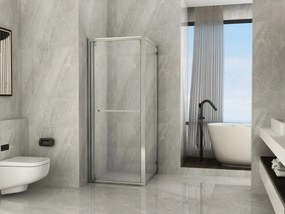 Box Doccia Cristallo trasparente 6mm 2 lati 1 fisso e 1 Scorrevole battente interna 80x80 cm