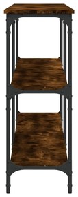 Tavolo consolle rovere fumo 200x29x75 cm in legno multistrato