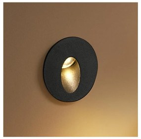 Brilagi - LED lampada da incasso per esterni STAIRDOT LED/2W/230V, nero, IP65, rotonda