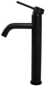 REA-B4103 - Miscelatore per lavabo LUNGO 28 cm nero