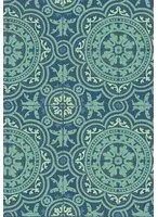Cole & Son Carta da parati Piccadilly - Teal/ Gold