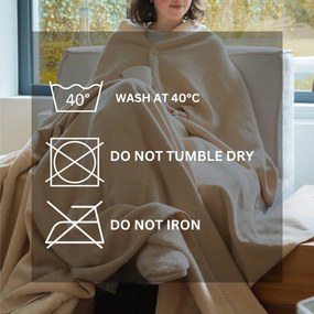 Coperta avorio in micropile 150x200 cm Tomo – Tiseco Home Studio