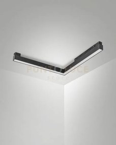 Ermes angolo esterno nero 3000k 2480lm 20w opale dimmerabile dali