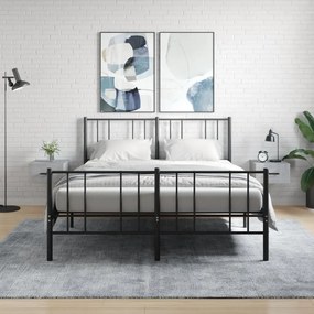 Comodini A Muro 2 Pz Grigio Cemento 35x35x20 Cm /