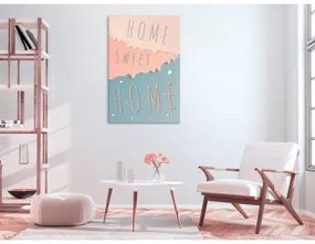 Quadro - Inscriptions: Home Sweet Home (1 Part) Vertical Su tela italiana 20x30