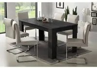 Tavolo allungabile Albacete, Tavolo da pranzo estensibile, Consolle multiuso con allunghe, Cm 140x88h75, Grigio Cenere