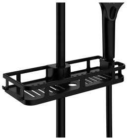 Mensola da bagno in plastica nera opaca autoportante Libertà - Wenko