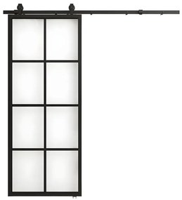 Porta scorrevole esterno muro H205 cm x L83 cm in Alluminio e vetro temperato - WILDEN