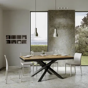 Tavolo 90x160 allungabile a 264 cm VOLANTIS EVOLUTION Quercia Natura