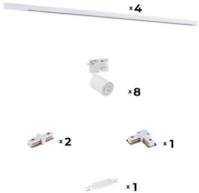 Zuma Line 3045 - Faretto per sistema a binario REFLEKTOR 8xGU10/10W/230V