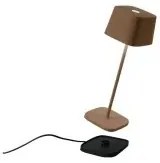 Zafferano Ofelia lampada da tavolo led finitura corten