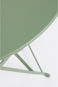 Set da pranzo da giardino color salvia in acciaio per 2 persone Austin – Bizzotto