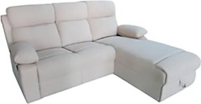 Divano Angolare Recliner 3 Post Con Penisola Contenitore Sinistra Beige
