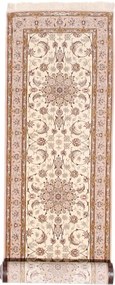 Isfahan Tappeto persiano 90x400 Beige (Iran) Annodato A Mano