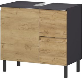 Mobile sotto lavello grigio scuro in rovere 60x56 cm Salinas - Germania
