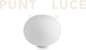 Smarties lampada da tavolo 1 luce attacco e27 40cm in vetro bianco