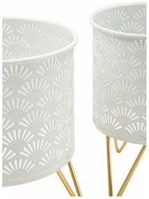 Set di 2 piedistalli per piante in metallo ø 16 cm altezza 20 cm Carly - Mauro Ferretti