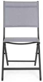 Sedia da esterno grigia in metallo Elin – Bizzotto