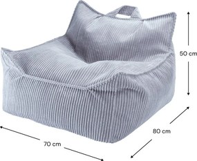 Pouf a sacco per bambini blu con rivestimento in velluto a coste Chair – Wigiwama