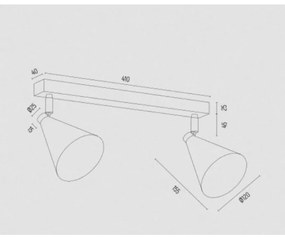 Argon 7170 - Faretto LUCINDA 2xE14/7W/230V nero