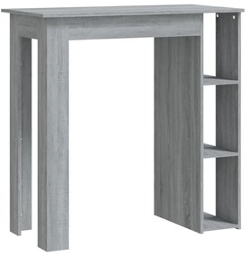Tavolino da bar con ripiani grigio sonoma 102x50x103,5 cm
