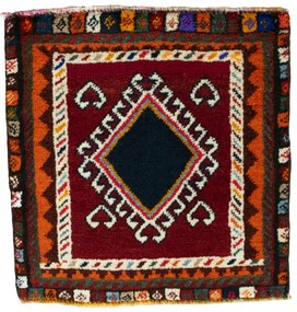 Shiraz Tappeto persiano 50x50 Rosso (Iran) Annodato A Mano