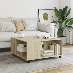Tavolino Da Salotto Rovere Sonoma 80x80x40 Cm Legno Multistrato /