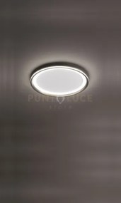 Plafoniera in alluminio grigio titanio edge led 38w 3000k cri?83 22...
