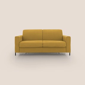Ortensia divano letto materasso H18 cm con piedi alti in elegante microfibra smacchiabile T11
