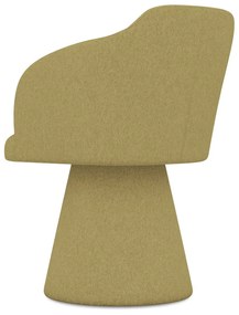 Sedia da pranzo color senape in imbottito Kanoa – Makamii