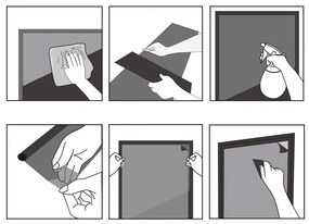 Adesivo in vetro smerigliato con pellicola protettiva Lines, lunghezza 2 m - Ambiance