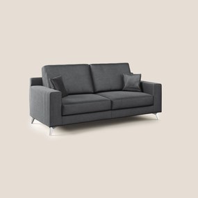 Michael divano moderno in morbido velluto impermeabile T01 antracite 186 cm
