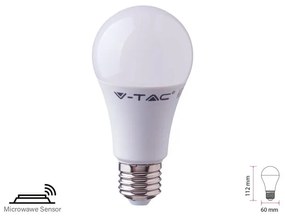 Lampada A Led E27 Con Sensore Microonde 11W A60 RA80 Caldo 3000K Bulbo 1055 lm SKU-2763