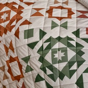 Copriletto beige con rivestimento trapuntato 220x230 cm Autumn Patchwork Geo – Catherine Lansfield