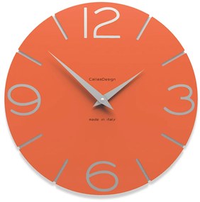 CalleaDesign Orologi da parete colore arancione Smile