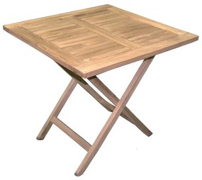 Tavolo da pranzo per giardino Vulcano struttura e superficie in Teak  per 4 persone 80x80cm