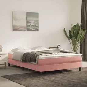 Materasso A Molle Insacchettate Rosa 140x210x20 Cm İn Velluto /