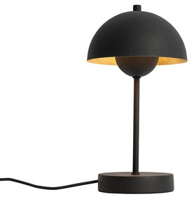 Lampada da tavolo retrò nera con oro - Magnax Mini