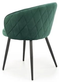 Sedia da pranzo CALMURE verde scuro