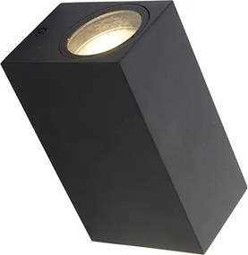 Lampada da parete moderna nera 2 luci IP44 - Baleno