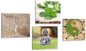 Set di quadri – Feng Shui con elementi naturali