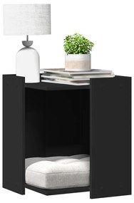 Recinto Per Lettiera Per Gatti Nero 60x40x40 Cm İn Truciolato /