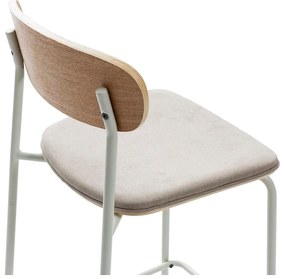 Set di 2 sgabelli da bar in colore beige-naturale (altezza seduta 66 cm) Adriana - Marckeric